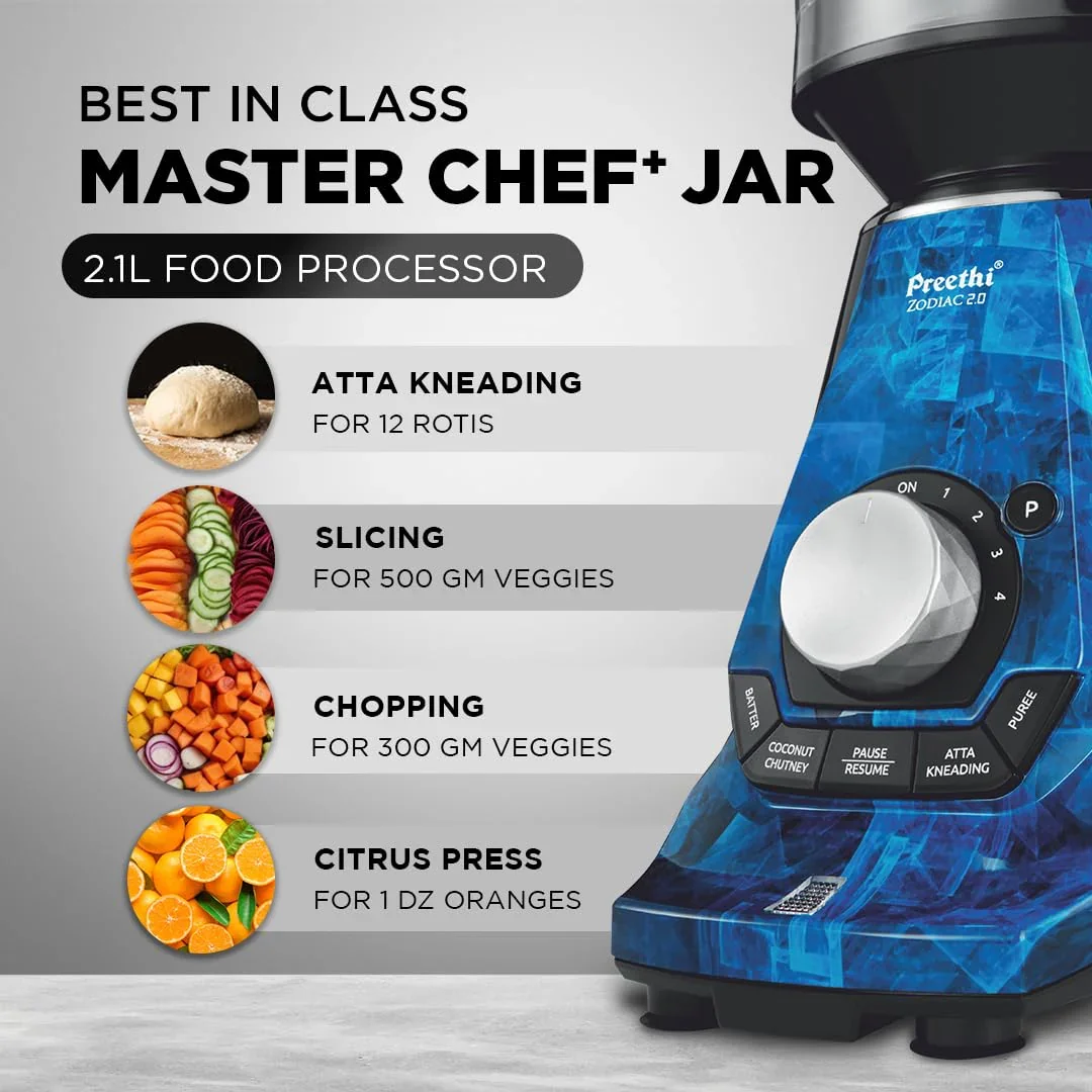 PREETHI ZODIAC 2.0 1000W MIXER GRINDER