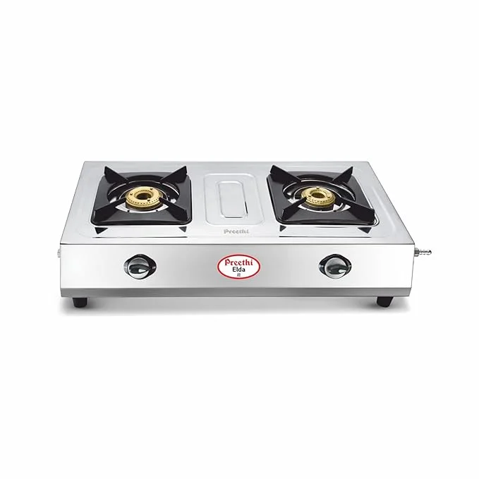 PREETHI ELDS STAINLESS STEEL 2 BURNER GAS STOVE