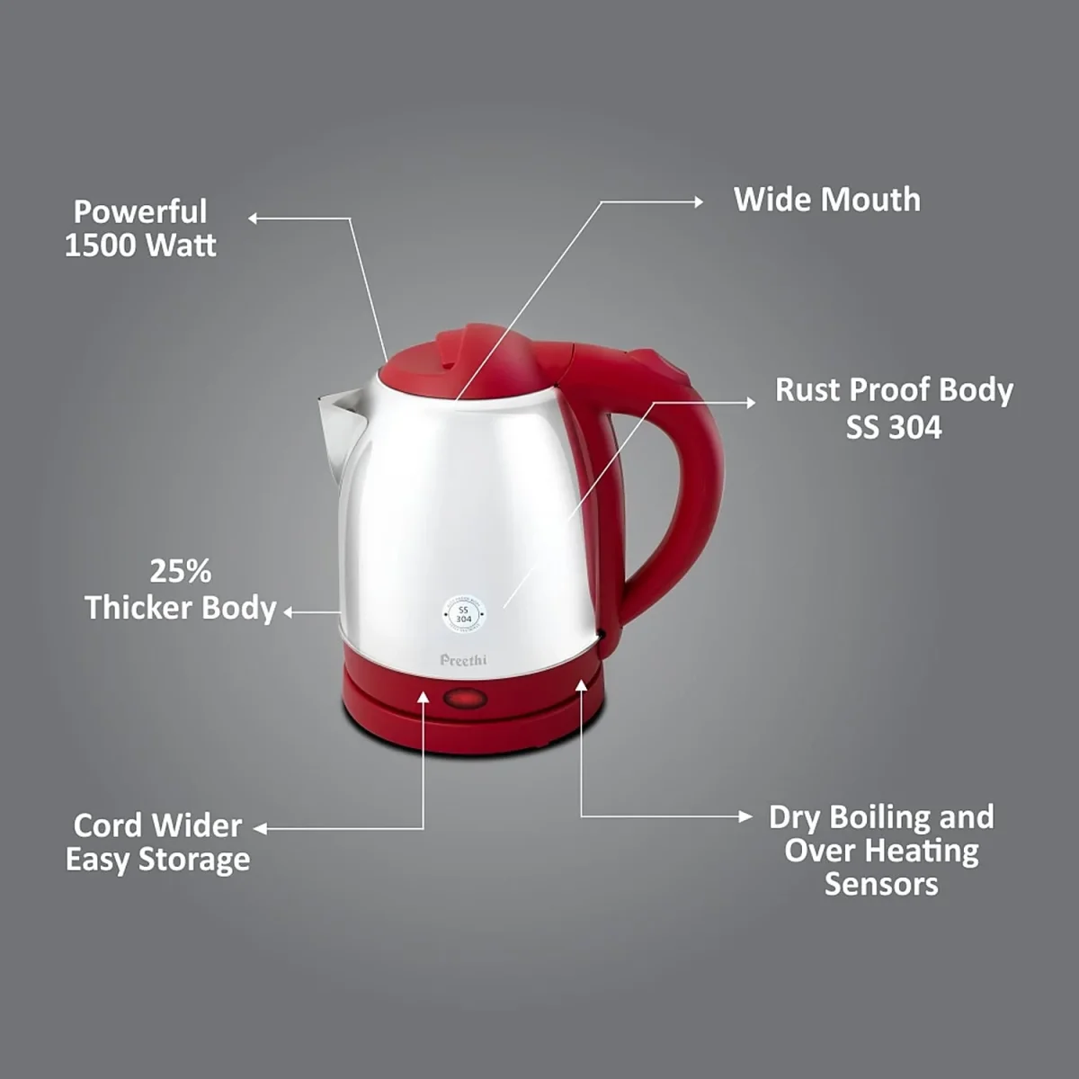 PREETHI ELECTRIC KETTLE 1.2 LITRE